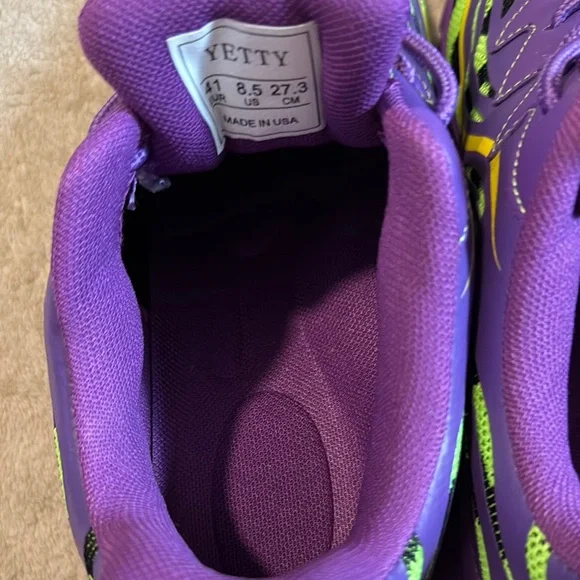 Women’s Purple and Green Sneakers, they can be used for Halloween NWOT - Picture 7 of 8